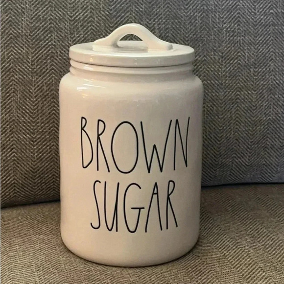 HTF Rae Dunn Magenta Artisan Collection BROWN SUGAR Canister (Lrg) Blk/Wht - Picture 2 of 12
